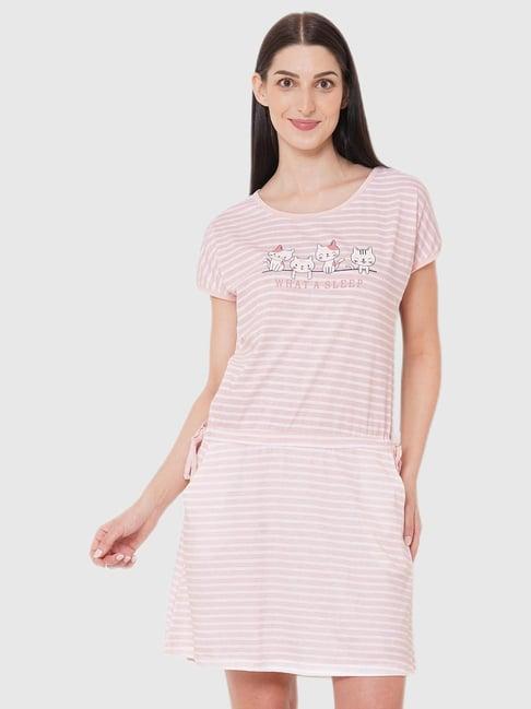 sweet dreams pink graphic print night dress