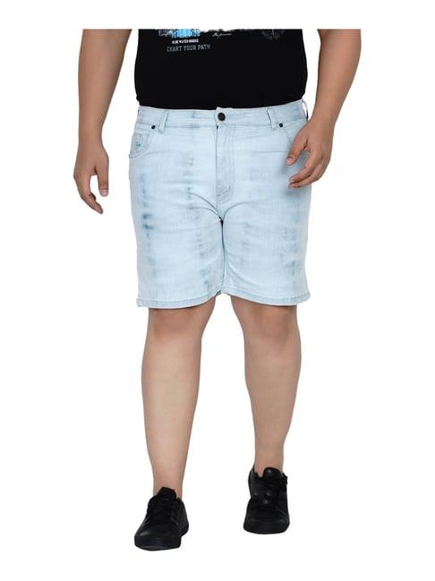 john pride sky blue plus size shorts