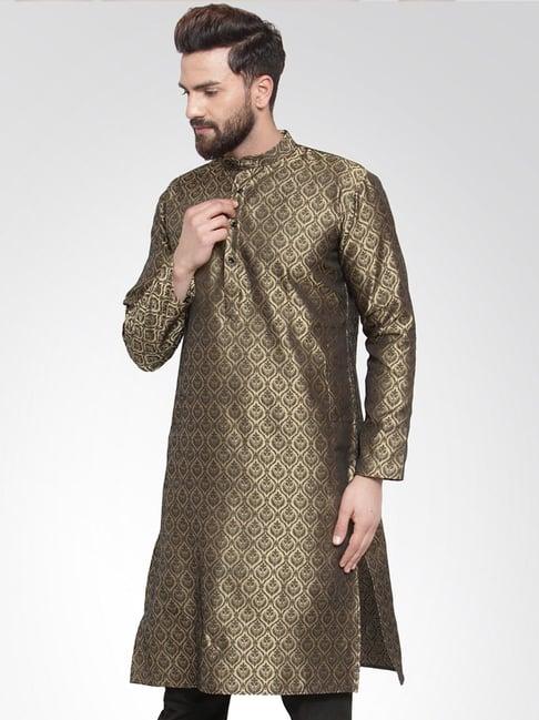 jompers gold regular fit embroidered kurta