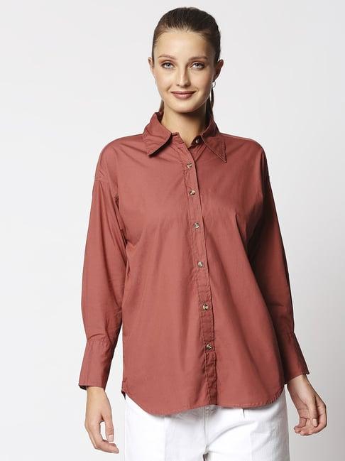 remanika red pure cotton shirt