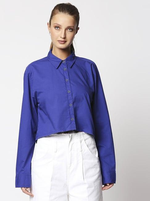 remanika blue pure cotton shirt