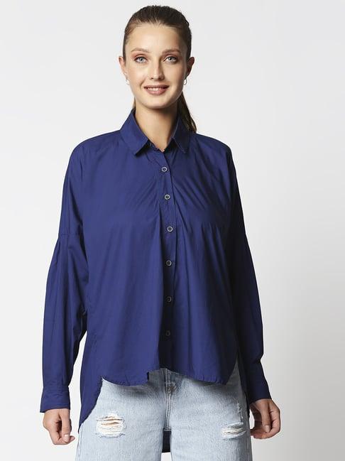 remanika blue pure cotton shirt