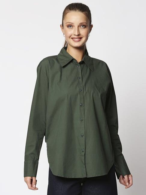 remanika green pure cotton shirt