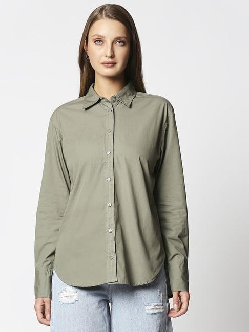 remanika green pure cotton shirt