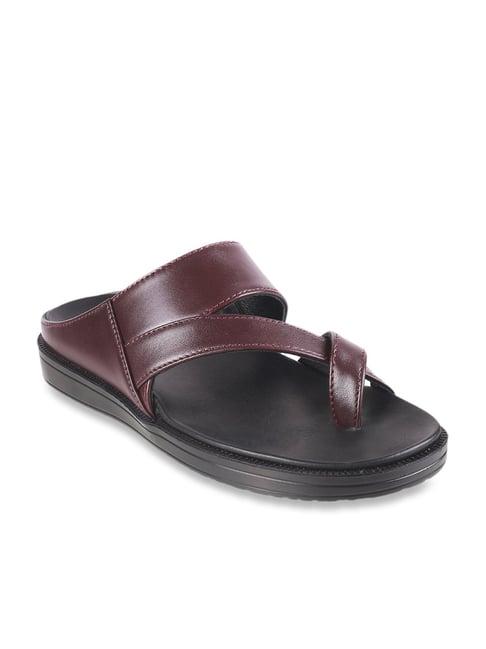 mochi maroon cross strap sandals