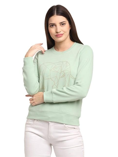 global republic green embellished sweatshirt