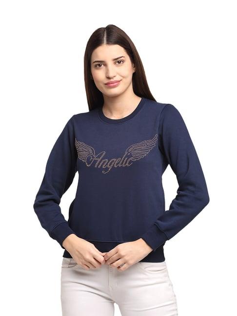 global republic navy embellished sweatshirt