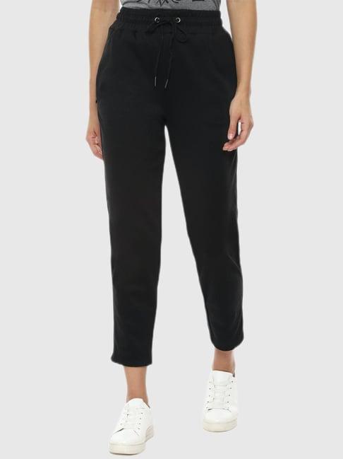 van heusen black tapered fit trousers