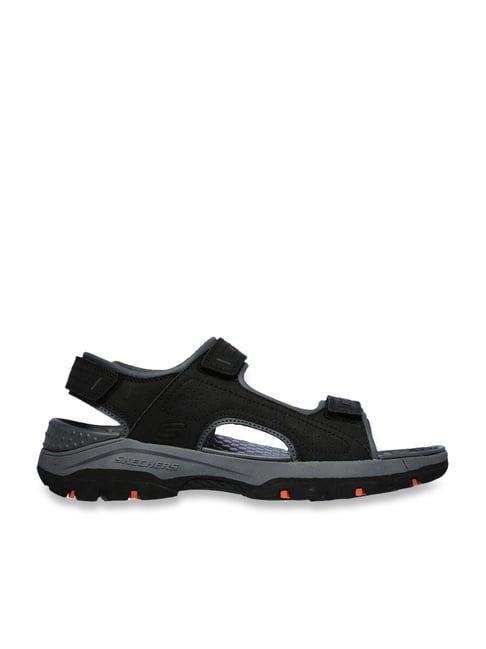 skechers men's tresmen garo black floater sandals