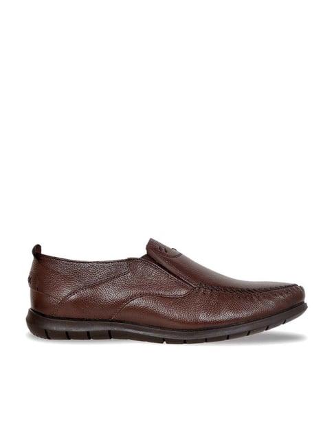 allen cooper men's brown casual slip-ons