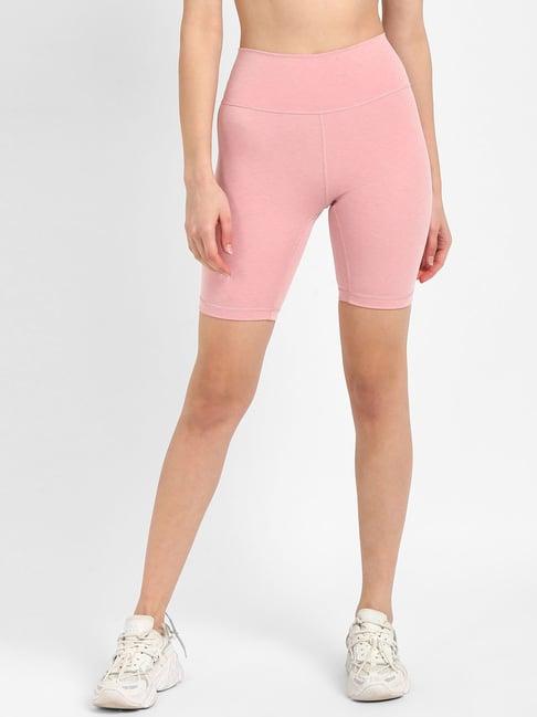 adidas pink fitted cycling shorts