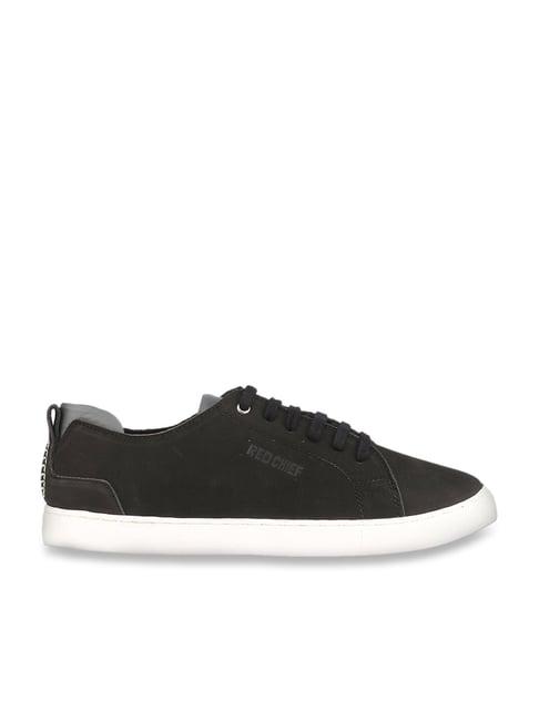 red chief men's black casual sneakers