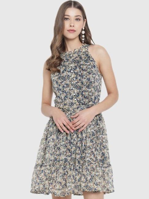 trend arrest multicolor floral print dress