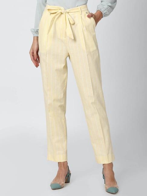 van heusen yellow striped pants