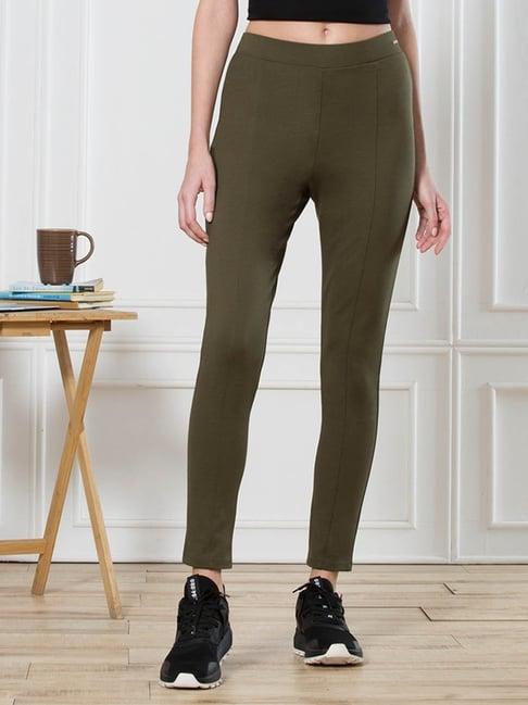 van heusen green mid rise tights