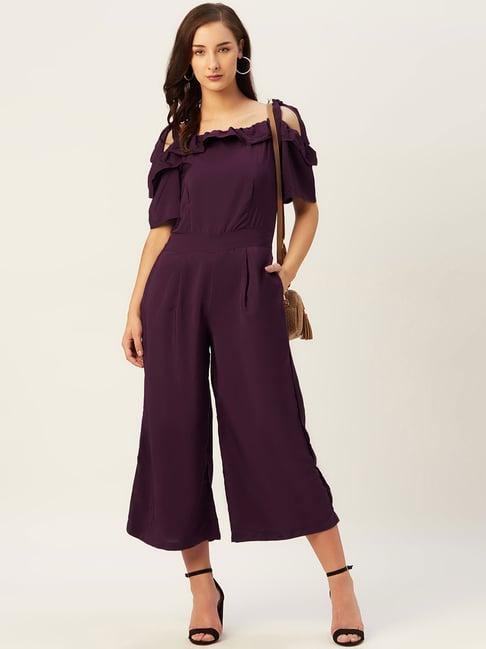 belle fille wine midi jumpsuit