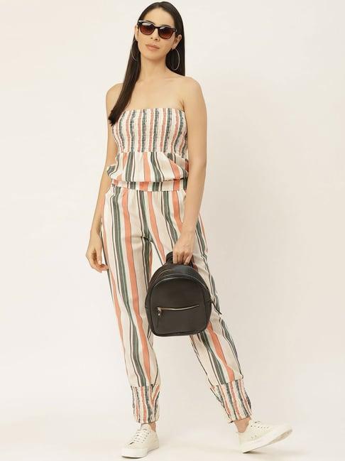 belle fille multicolor striped jumpsuit