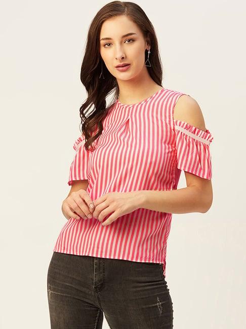 belle fille pink striped top