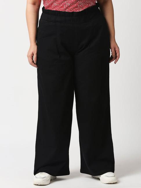 high star black cotton palazzos