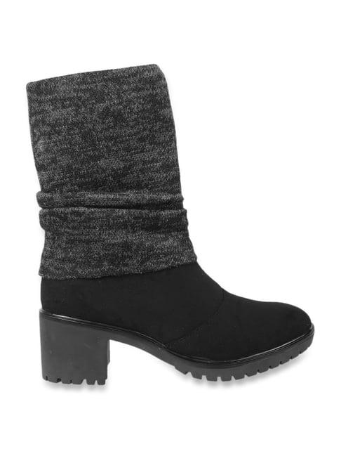 mochi women's black casual booties