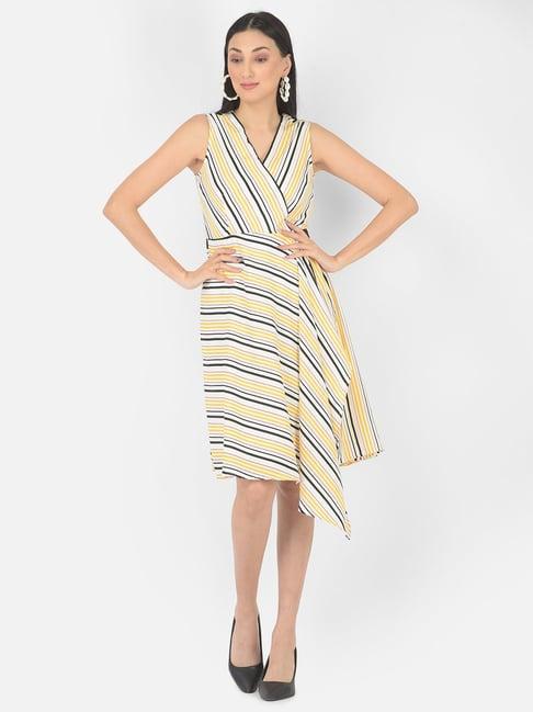 latin quarters multicolor striped a-line dress