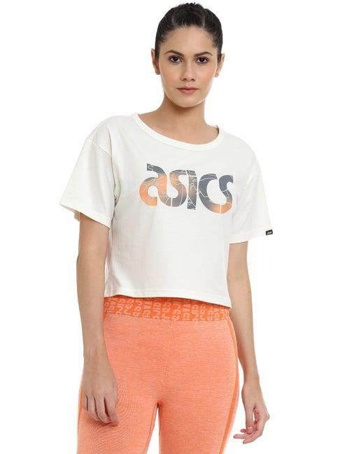 asics off white logo printed t-shirt