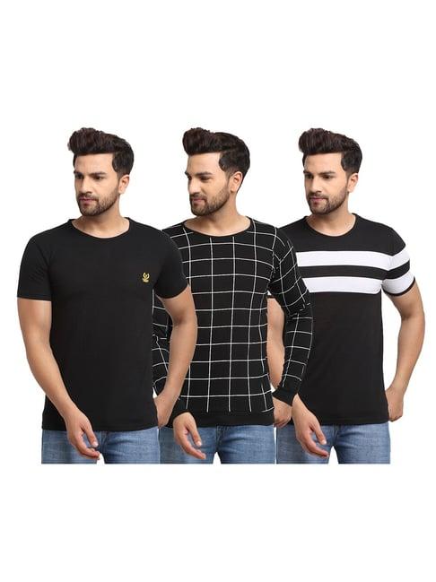 vimal jonney multicolor cotton t-shirt (pack of 3)