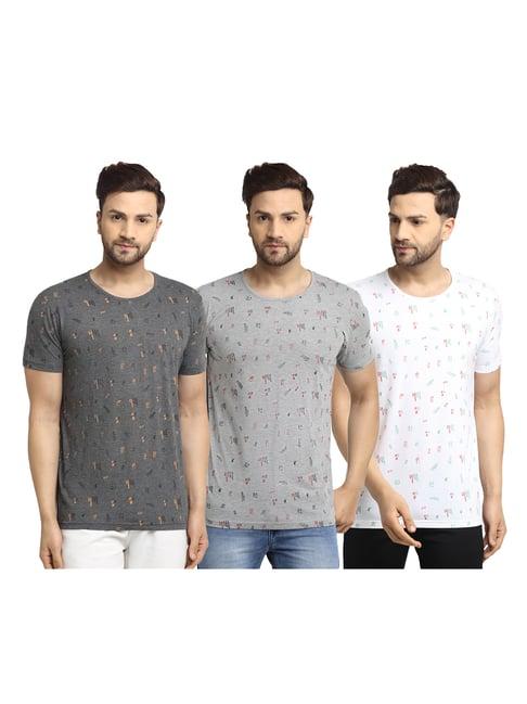 vimal jonney multicolor round neck t-shirt (pack of 3)