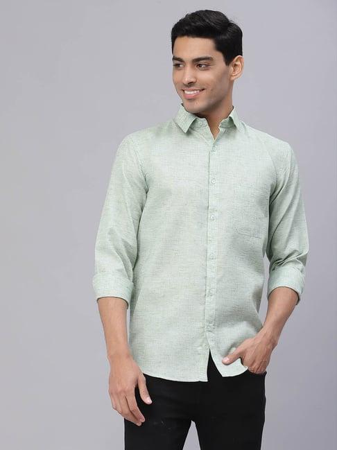 neudis green full sleeves cotton shirt