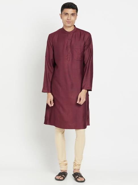 fabindia violet mandarin collar kurta