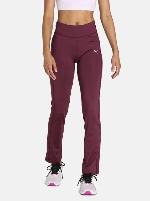 puma wine slim fit track pants