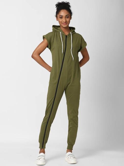 forever 21 olive full length jumpsuit