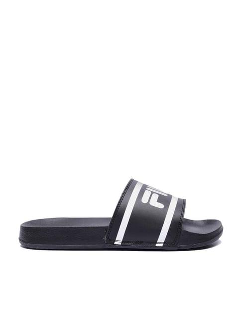 fila men's sliderage black slides