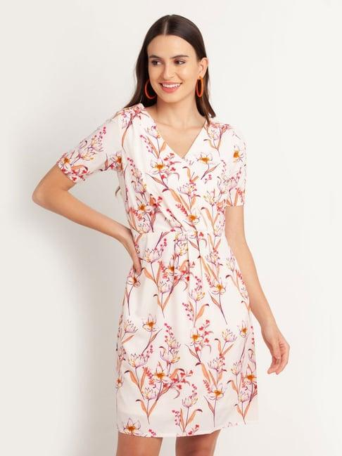 zink london white floral print dress