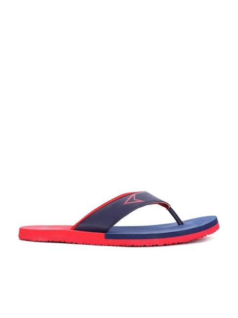 power by bata men's navy & red flip flops