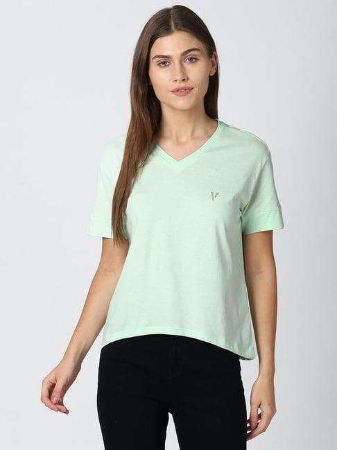 van heusen mint green regular fit t-shirt