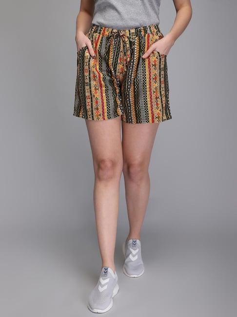 aditi wasan multicolor printed shorts