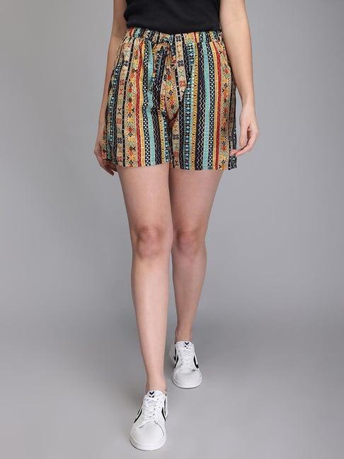 aditi wasan multicolor printed shorts