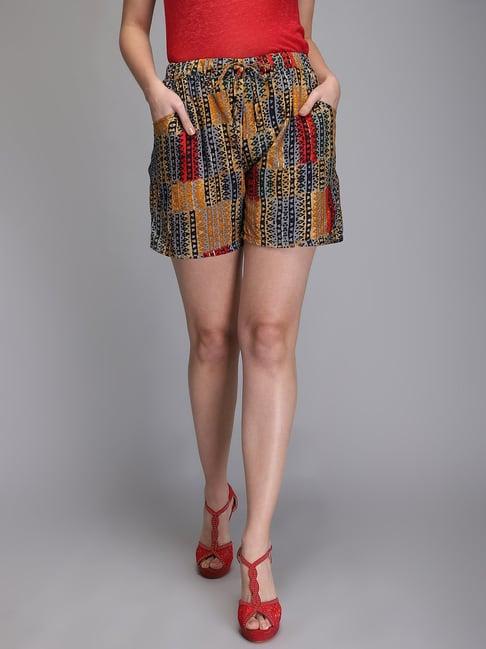 aditi wasan multicolor printed shorts