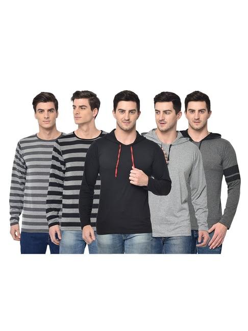 vimal jonney multicolor slim fit t-shirt (pack of 5)