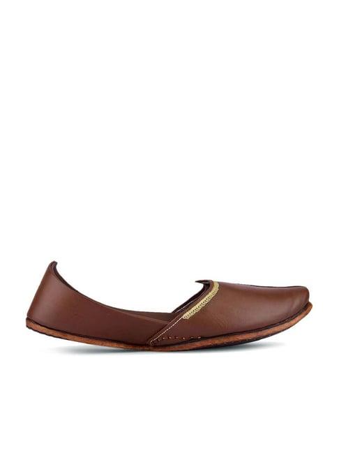 desi colour men's coffee brown ethnic juttis