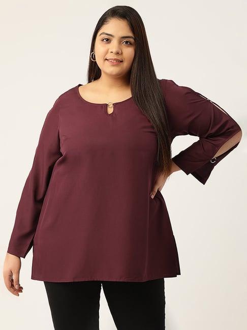 therebelinme purple a-line top