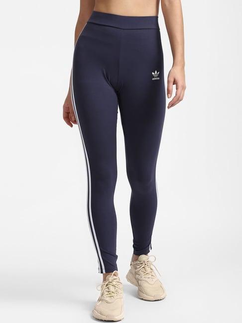 adidas originals navy 3 striped tights