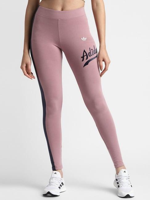 adidas originals mauve cotton printed tights