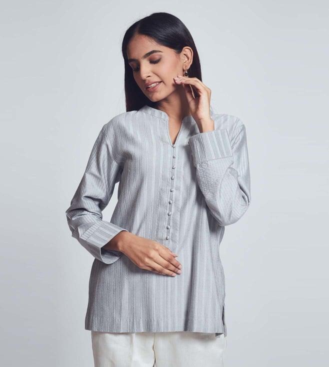 sheetal batra irhaa classy grey kurta