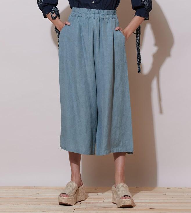 label ritu kumar denim palazzo pants