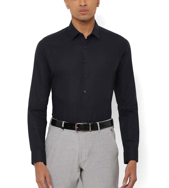 simon carter london navy slim fit formal shirt