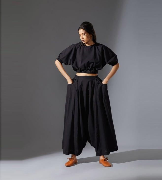 mati black cotton new harem pant