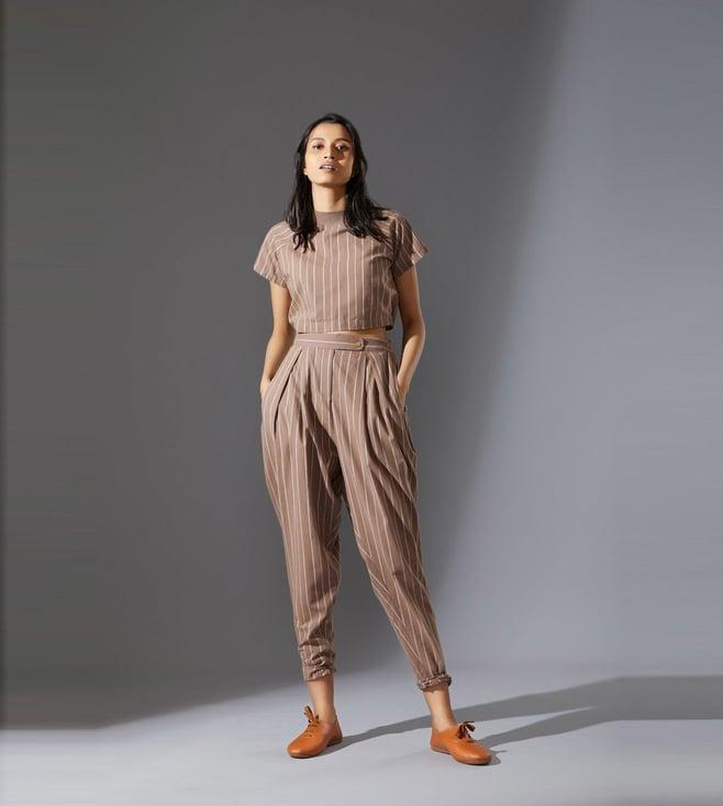 mati beige striped pl aboli pant