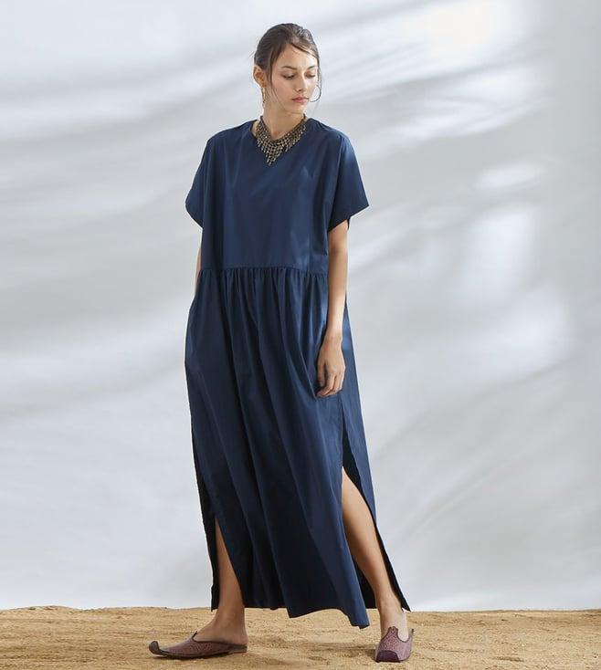 house of three diffusion navy vandika oversize dress